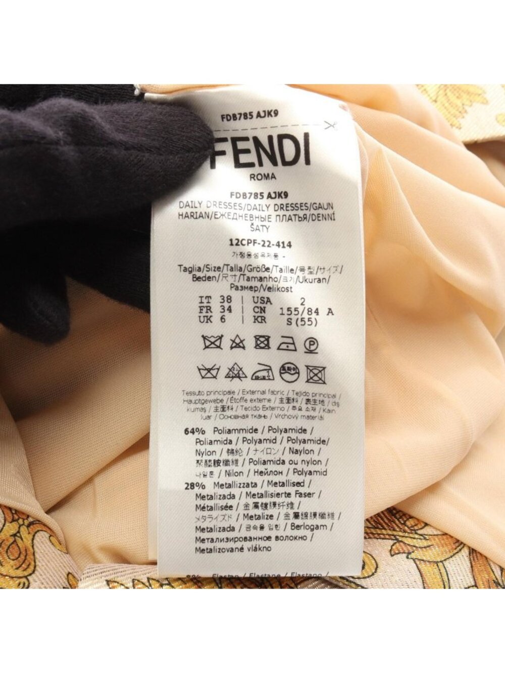 Fendi Dress Nylon Black - Picture 4 of 7